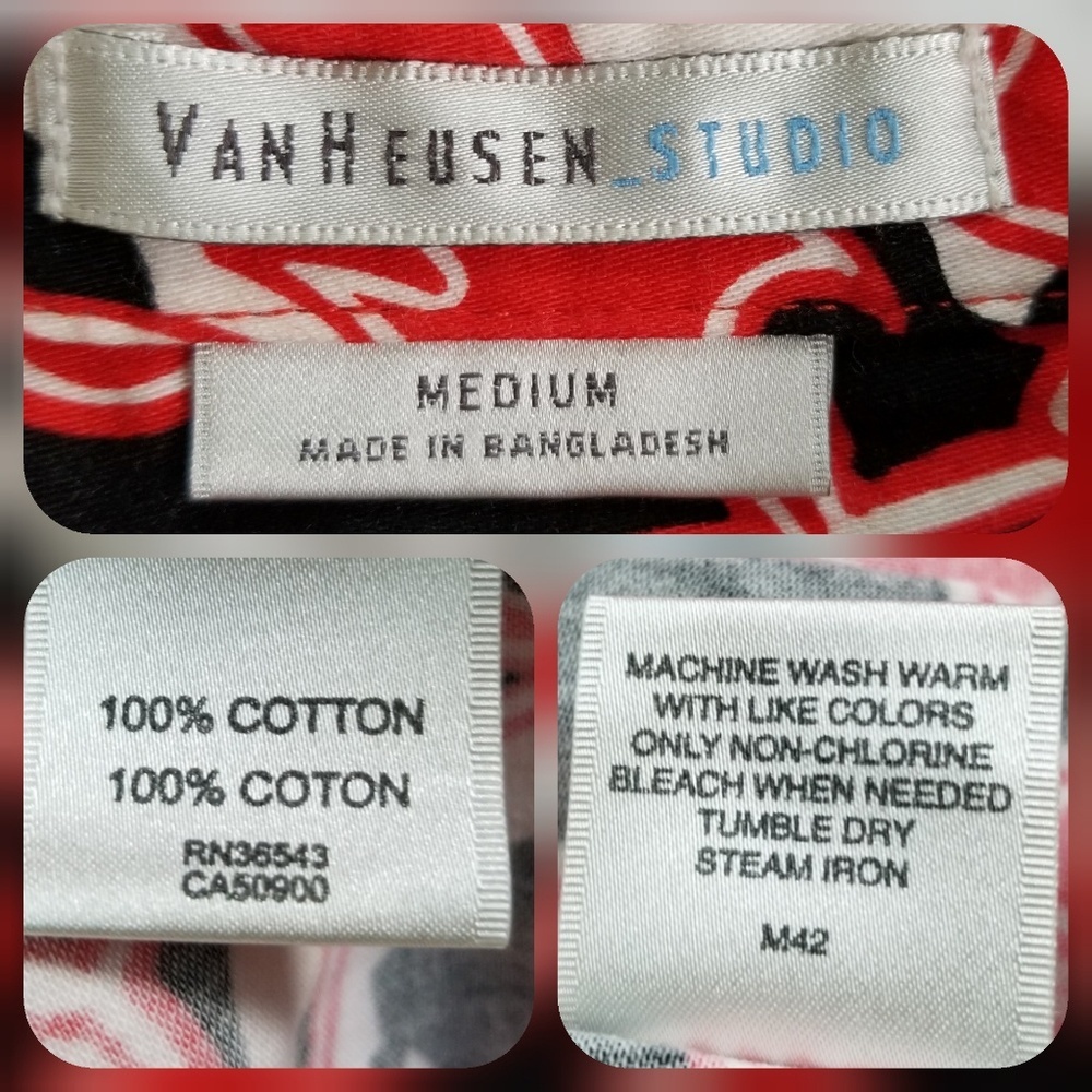 VTG. Van Heusen studio sleeve less button blouse - Picture 4 of 8